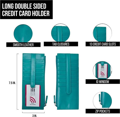 Miniatura 2 de ili New York 7800 Leather Card Holder with RFID Blocking Lining
