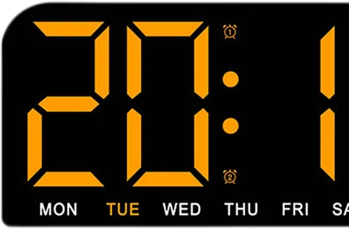 Miniatura 5 de Reloj digital grande LED grande con temperatura de fecha y semana, montaje en pared, temporizador enorme, alarma fuerte para decoración de mesita