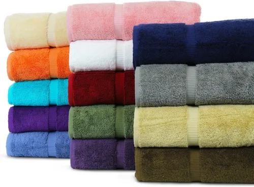 Miniatura 30 de Luxury Hotel & Spa Collection - Toalla ecológica de 100% algodón turco de 27 x 54 pulgadas (27 x 54 onzas), de secado rápido, para baño, borde