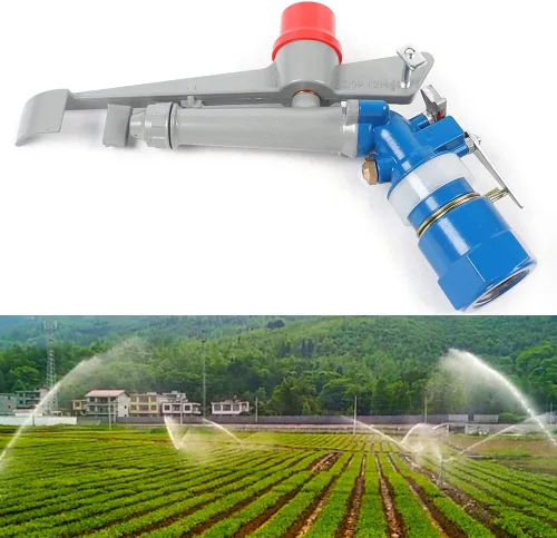 Miniatura 6 de Pistola de riego para riego agrícola y hortícola industrial, pistola de riego de área grande de 1 pulgada de 360°, rociador de riego para granjas