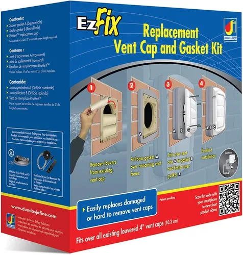 Miniatura 3 de Dundas Jafine EZFXZW Kit de juntas de repuesto para tapa de ventilación, 4