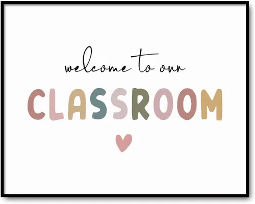 Miniatura 8 de OFlyDesigns Bienvenido a Nuestro Aula Decoración Boho para el Aula, Arte de Pared Arcoíris, Regalo para Maestros, Arte de Pared para Escuela