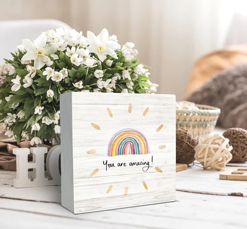 Miniatura 3 de Caja de madera de 5 × 5 pulgadas, hairapista negro, regalo de peluquería, decoración de peluquería