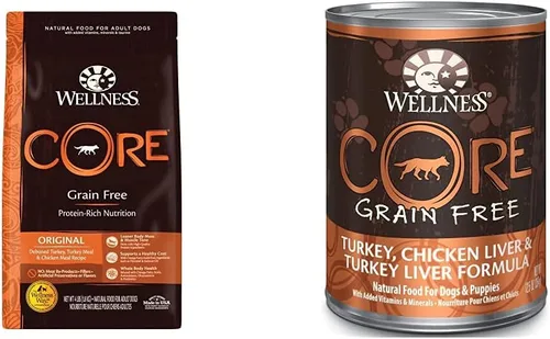 Miniatura 9 de Wellness CORE - Alimento seco para perros de raza pequeña, harina de pavo y pollo, bolsa de 4 libras CORE en paté de comida húmeda para perros