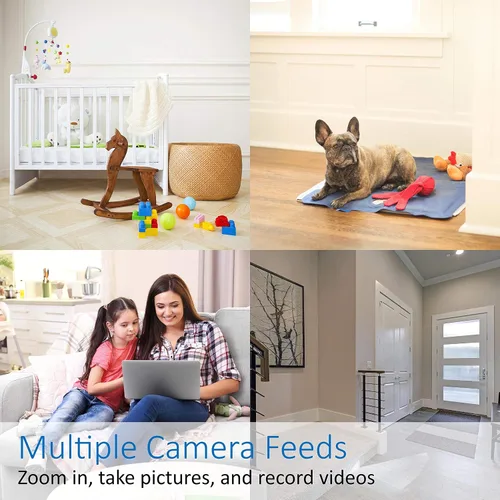 Miniatura 5 de Momentum Cámara de seguridad inalámbrica HD para interiores con audio de 2 vías, visión nocturna, monitor de mascotas para iOS y Android