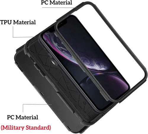 Miniatura 4 de Co-Goldguard Funda para iPhone XR, [3 capas] [a prueba de golpes] [a prueba de caídas] para iPhone XR, funda de protección resistente para iPhone