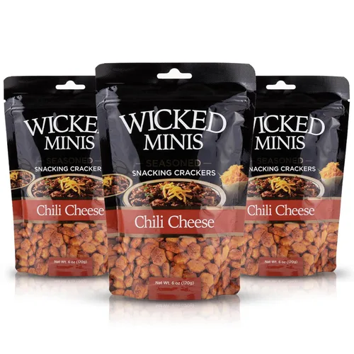 Miniatura 14 de Wicked Minis - Galletas de sopa y ostras, mini sopa inflada con sabor salado y salada, mezcla de aperitivos salados, adornos para ensalada