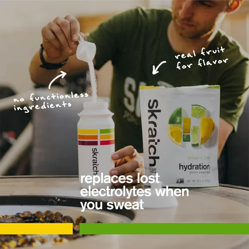 Miniatura 8 de Skratch Labs Polvo de Hidratación Mezcla de Bebida Deportiva Polvo de Electrolitos para Ejercicio, Resistencia y Rendimiento Limón + Lima 20