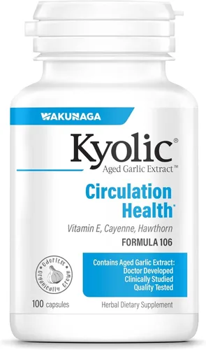 Miniatura 6 de Kyolic Fórmula 106 de extracto de ajo envejecido, salud de la circulación, 300 cápsulas (el embalaje puede variar)