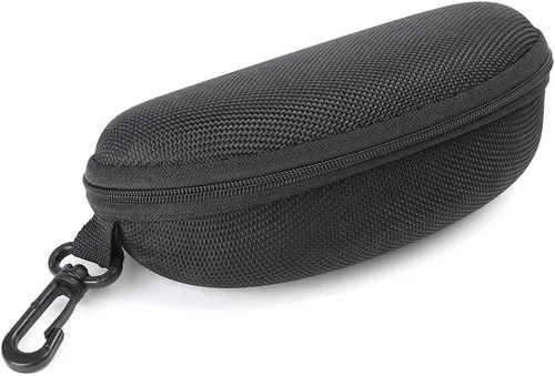 Miniatura 2 de Estuche negro para lentes de sol, para hombres y mujeres, estuche de almacenamiento para gafas de seguridad con clip, estuche duro para lentes