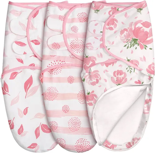 Miniatura 13 de GLLQUEN BABY Sacos de Dormir Envolventes Orgánicos para Recién Nacidos - Envolturas para Bebés de 0-3 Meses, Paquete de 3 Sacos Envolventes