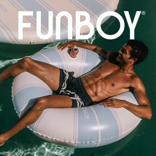 Miniatura 5 de FUNBOY Giant Vintage Stripe Inflatable Pool Float with Cup Holder 48" Pool Float for Adults Inner Tube Pool Toys Swim Rings Swimming Pool