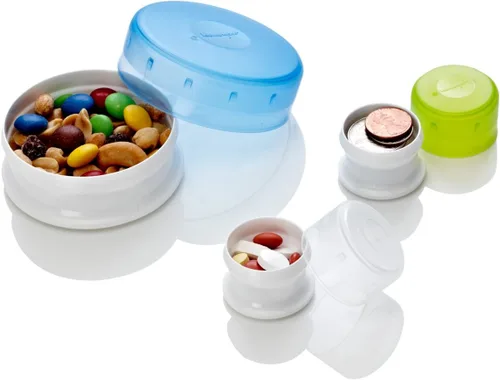 Miniatura 9 de Humangear GoTubb – Recipientes de almacenamiento para aperitivos, artículos pequeños esenciales y equipo de viaje, hechos de materiales seguros