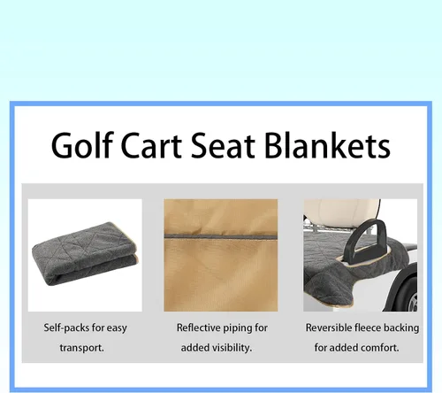 Miniatura 5 de TUYUU Fundas de asiento para carrito de golf, manta de asiento EZGO resistente para carritos de golf de 2 personas