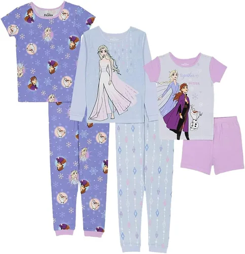 Miniatura 8 de Disney Conjunto de pijama unisex de algodón cómodo a juego de 6 piezas para niños, suave y lindo para niños