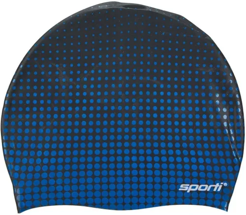 Miniatura 12 de Sporti Gorra de natación de silicona con diseño gráfico con altura de 7.6 pulgadas, apertura de 7.5 pulgadas, gorra de natación antideslizante