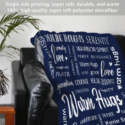 Miniatura 4 de Afterprints Warm Hugs Healing Blanket - Regalos contra el cáncer para mujeres y hombres, regalo de pronta recuperación para amigos y familia, manta