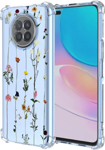 Miniatura 24 de Funda para Huawei Nova Y61 Clear Flower Phone Case Soft TPU a prueba de golpes, antiarañazos, funda protectora para Huawei Nova Y61, flores coloridas