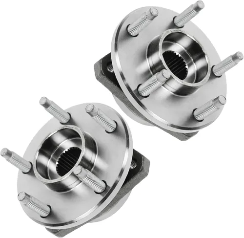 Miniatura 3 de TRQ Juego de 2 rodamientos de rueda delantera y conjunto de cubo compatible con Chevrolet Malibu 2004-2007 Pontiac G6 2005-2007