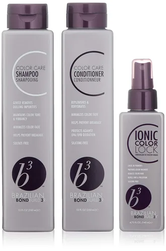 B3 Brazilian Bondbuilder Champú y acondicionador Color Care con bloqueo de color, 28.75 onzas líquidas (3 unidades)