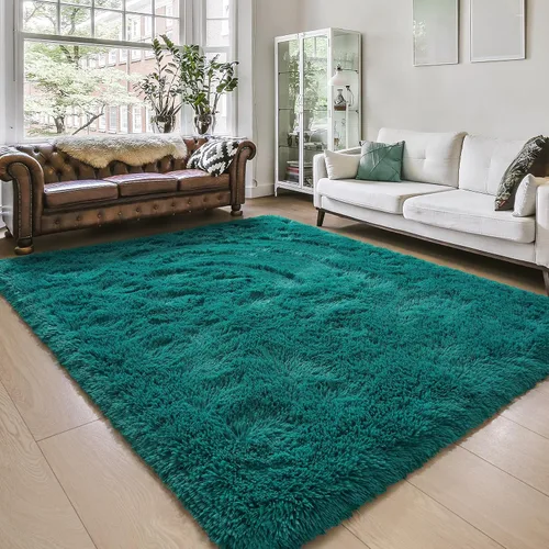Miniatura 31 de Amearea Alfombra de Área Peluda Esponjosa para Dormitorio de Niños Sala de Estar, Extra Suave y Difusa Alfombras Peludas, Antideslizante, Alfombra