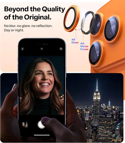 Miniatura 5 de TORRAS 3 años de durabilidad definitiva para iPhone 17 Pro Max/17 Pro protector de lente de cámara - Ajuste invisible 1:1 y ultra claridad, vidrio