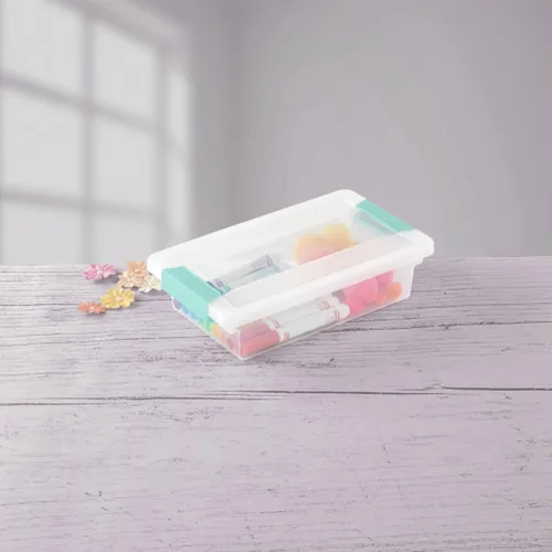 Miniatura 8 de Sterilite Paquete de 18 cajas de clip, contenedores apilables de plástico transparente con tapas de cierre, tamaño pequeño, suministros