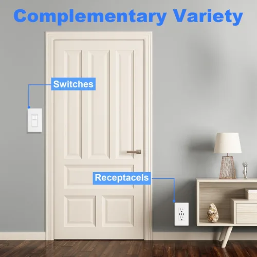 Miniatura 5 de Cubierta de tomacorriente, placa de pared decorativa sin tornillos, cubierta de enchufe de alimentación para interruptor de luz, tamaño estándar