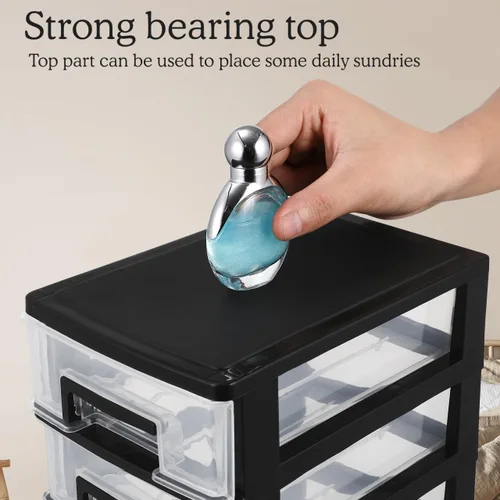 Miniatura 5 de Toddmomy Gabinete de almacenamiento de plástico de 5 niveles, organizador portátil de escritorio, caja de almacenamiento para oficina, estudio