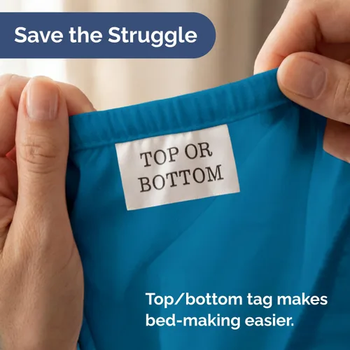 Miniatura 7 de Sábana bajera ajustada tamaño Queen - Sábana inferior única ajustada de una sola plaza - Ropa de cama de lujo hotelera suave con bolsillos profundos