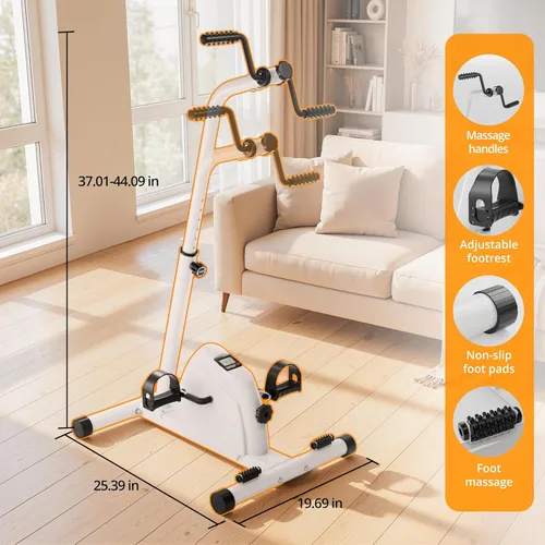 Miniatura 2 de Ejercitador de pádel, mini bicicleta estática para ciclismo de piernas y brazos, ejercicio de calentamiento