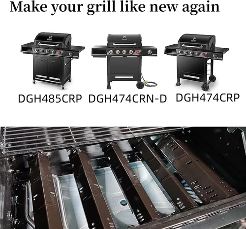 Miniatura 2 de Placa de calor de repuesto para parrilla Dyna-Glo de 5 quemadores DGH474CRP DGH485CRP, 70-02-411 tienda de calor para DGH353CRP DGH483CRP, escudo