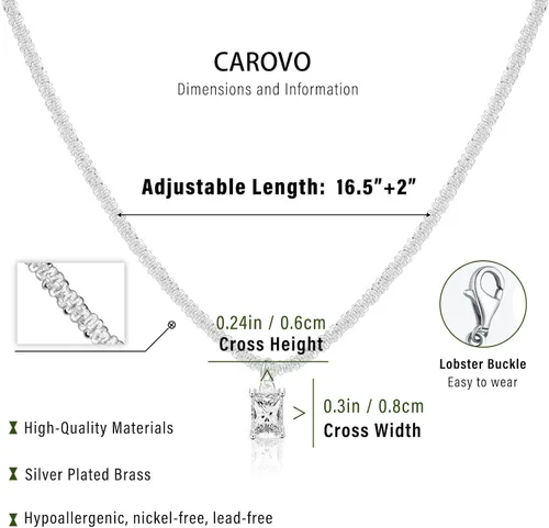 Miniatura 8 de CAROVO Collar de oro para mujer, delicados collares de oro de 14 quilates, collares de diamantes chapados en oro de 14 quilates, lindos collares