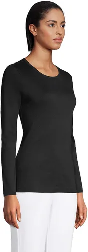 Miniatura 3 de Lands' End - Camiseta de algodón de manga larga y cuello redondo para mujer