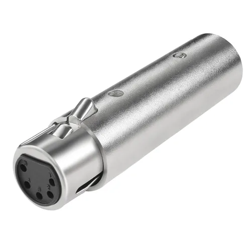 QIANRENON Adaptador de audio XLR - Convertidor DMX hembra de 5 pines a macho de 3 pines, para micrófono, iluminación de escenario, estación de