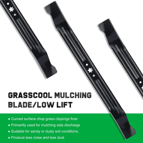Miniatura 5 de Grasscool 942-04385 TB30 Cuchilla de cortacésped para Troy Bilt 30 pulgadas TR30 TB30R Cub Cade CC30 CC30H Craftsman R1000 RER1000 R1500 30 pulgadas