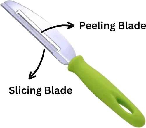Miniatura 2 de Cuchillo pelador de frutas, cuchillo de verduras de doble hoja de acero inoxidable para cocina/corte y cuchillos de pelar para chef de 4 pulgadas