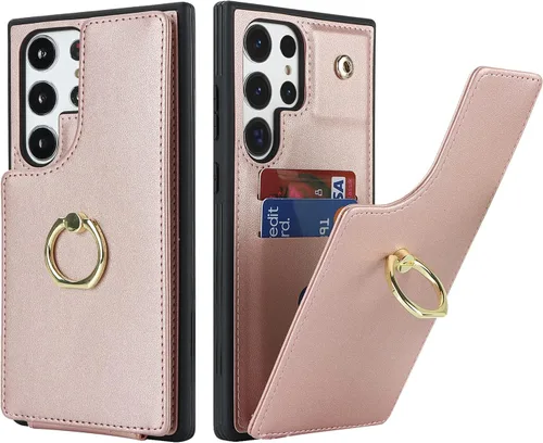 Miniatura 41 de Lipvina Funda para Samsung Galaxy A03s con tarjetero, Galaxy A03s Funda tipo cartera para mujer, tarjetero de crédito, soporte de anillo, fundas