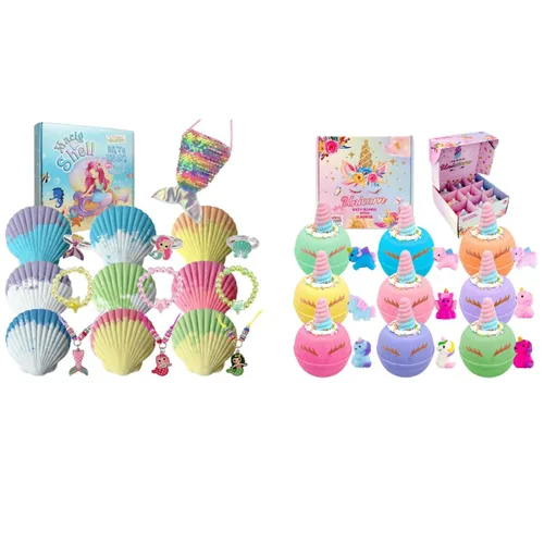 Bombas de baño para niños con sorpresa en el interior, bombas de baño para niños con sorpresa en el interior