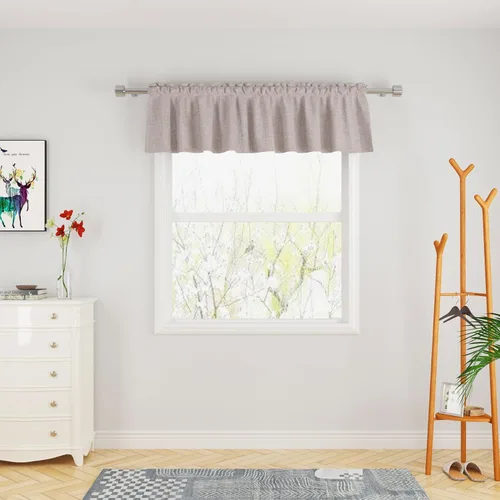 Miniatura 18 de UPOPO Cortinas de Niveles Beige Sobre Fregadero con Textura de Lino para Ventana de Cocina de 16 Pulgadas de Largo Caravana Privacidad Pequeñas