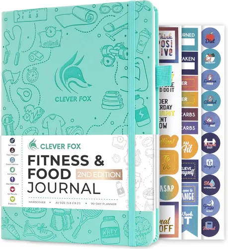Miniatura 16 de Clever Fox Diario de fitness & Food – Planificador de nutrición y entrenamiento para mujeres y hombres – Libro de registro de ejercicio de dieta