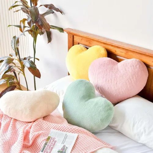 Miniatura 5 de XVTRU Almohadas de corazón verde salvia, bonita almohada decorativa de corazón, almohadas decorativas en forma de corazón para cama, almohadas