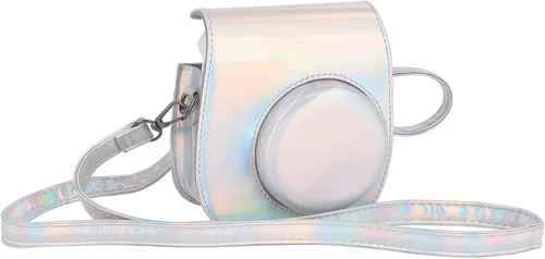 Instant Mini 12 - Funda protectora para cámara Fujifilm Instax Mini 12/11, funda de piel sintética de alta calidad para cámara con bolsillo y correa