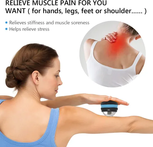 Miniatura 6 de AHIER Bola de Masaje en Frío, Acero Inoxidable para Terapia en Frío, Bola de Gel Desmontable de Movimiento Libre para Masaje de Tejido Profundo