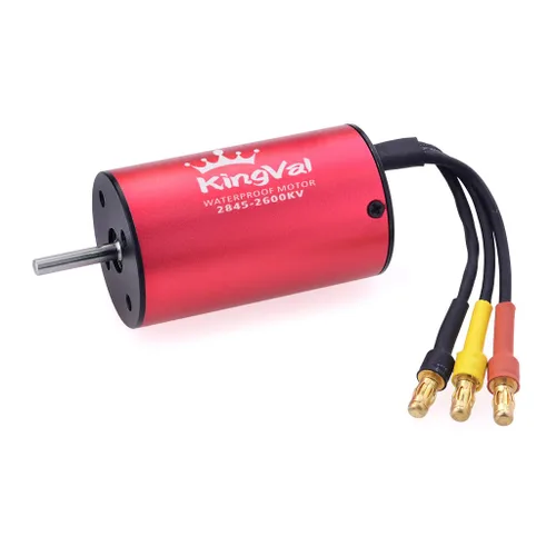 KingVal Reemplazo 2845 2600KV Eje de motor sin escobillas impermeable 0.125 in compatible con 1/14 RC Car