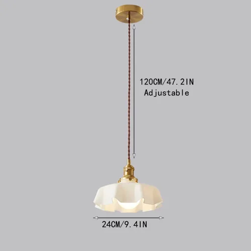 Miniatura 4 de Modern Dining Room Pendant Lights, Mid Century Flower Shape Glass Shade Ceiling Hanging Lighting, Industrial Metal Chandeliers for Kitchen Island