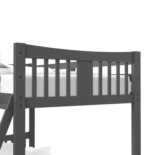 Miniatura 11 de Storkcraft Caribou Litera Twin sobre Twin (Gris) - Certificado GREENGUARD Gold, Literas Twin para Niños, Se Convierte en 2 Camas Twin Individuales