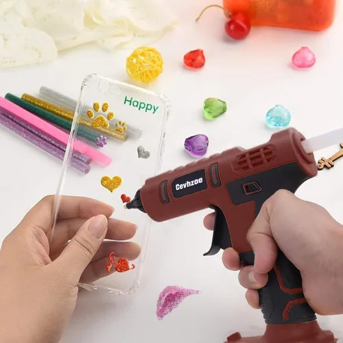 Miniatura 7 de Pistola de pegamento caliente de 100 W, pistola de pegamento inalámbrica para batería de iones de litio de 18 V Milwaukee con 20 barras de pegamento