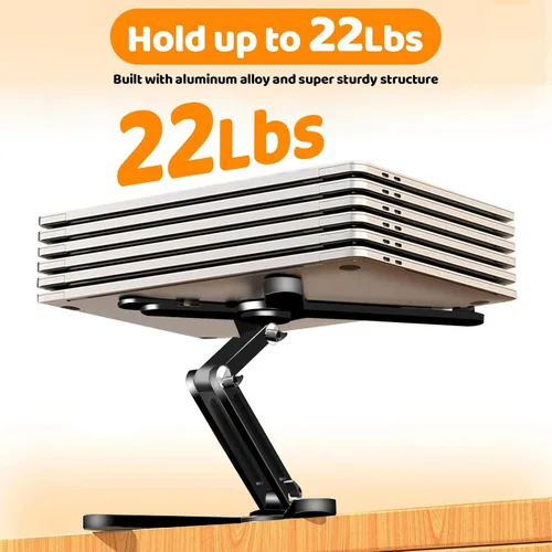 Miniatura 7 de Moallia Soporte giratorio N86 360 para laptop, altura y ángulo ajustables, elevador ergonómico de metal para trabajo colaborativo de escritorio