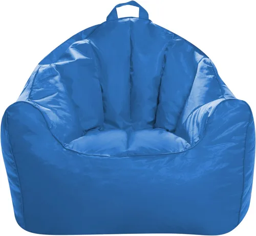Miniatura 167 de Posh Beanbags - Sillón puff grande, 38 pulgadas, color azul rey sólido Nylon suave - Azul real